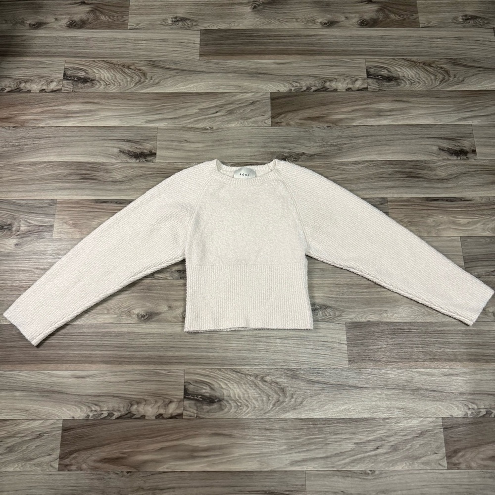ROHE Arzi Organic Cotton-Blend Knit Sweater in Off White Size 36 US 4